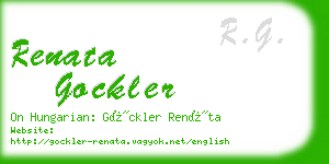 renata gockler business card